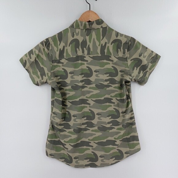 DIXXON Freebird Shirt Mens Small Green Camo Button-Up Party Versatile Comfort - Picture 6 of 14